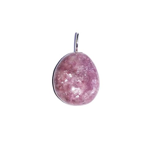 Pendentif Tourmaline rose Pierre roulée France Minéraux