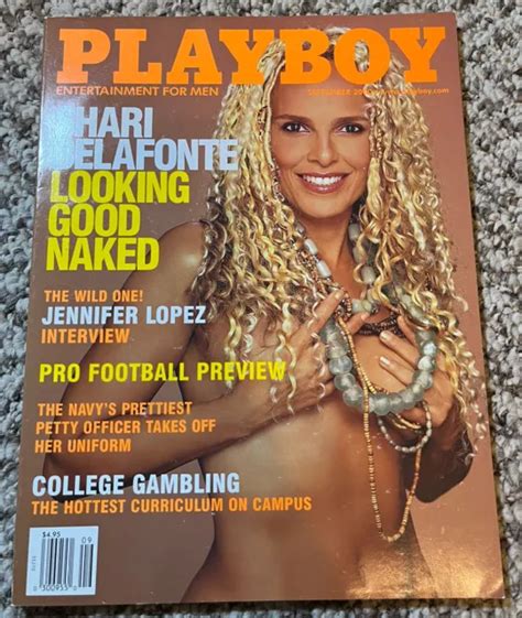 Playboy Magazine September Shari Belafonte Nude W Centerfold