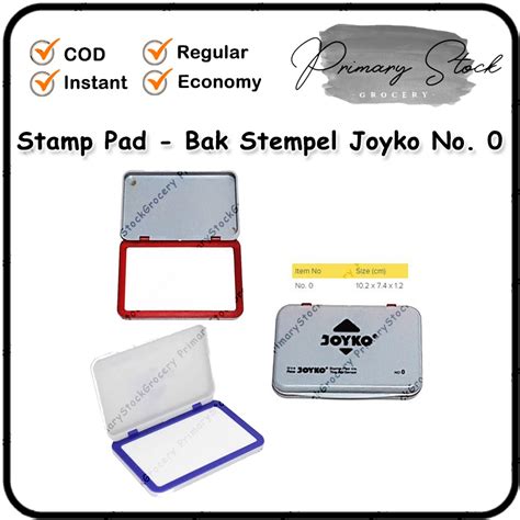 Jual Bak Stempel Sidik Jari Besar Joyko No 0 Bantalan Stempel Stamp Pad