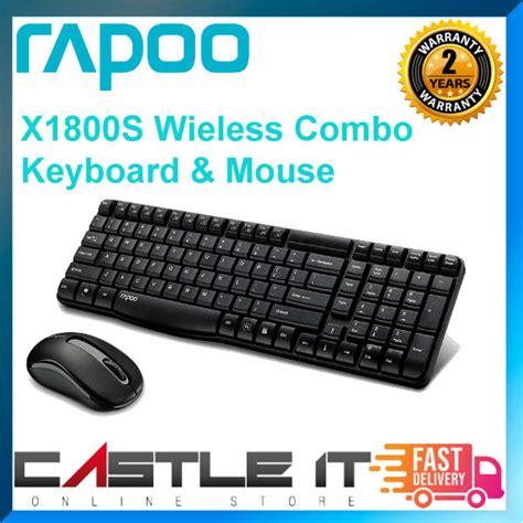 Rapoo X1800s Optical Comfortable Wireless Mouse And Keyboard Combo 2 4ghz Commection High