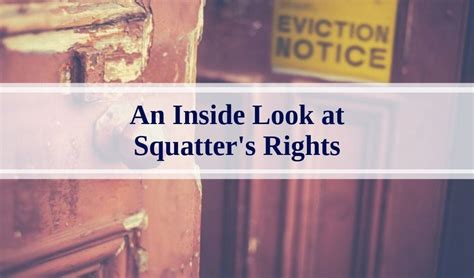 An Inside Look At Squatters Rights