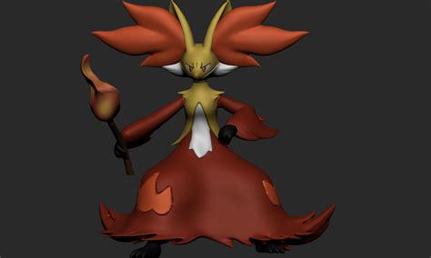 Archivo Stl Fennekin Braixen Y Delphox Modelo Para Descargar E