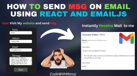 How TO Send Email In React React Project Reactproject Code