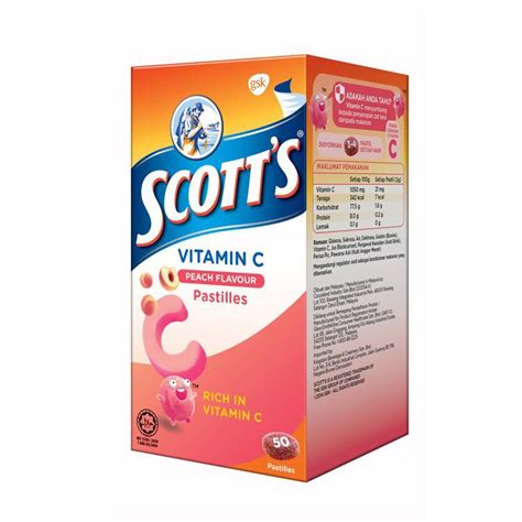 Scott S Vitamin C Mg Pastille Peach S G Shopee Malaysia