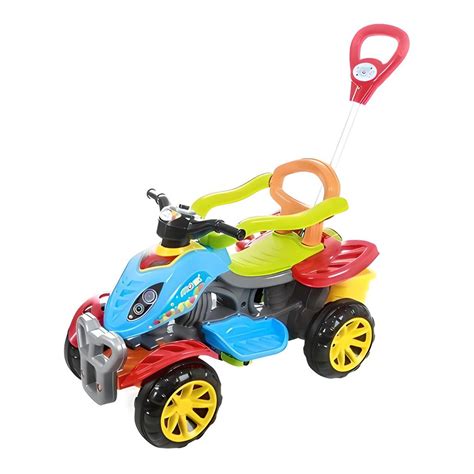 Carrinho De Passeio Infantil Quadriciclo Spider Vermelho Empurrador