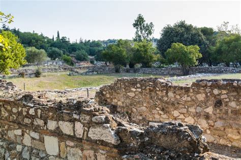 Ruins of Ancient Agora and Acropolis of Classical Athens of Greece ...