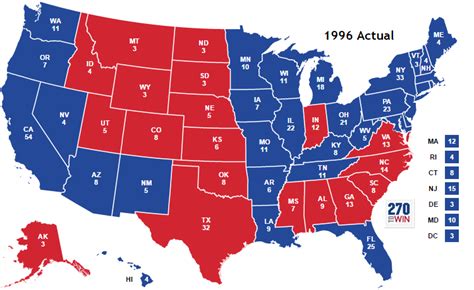 (Map of 1996 Presidential Election) Why was Bill Clinton the last Democrat President to win ...