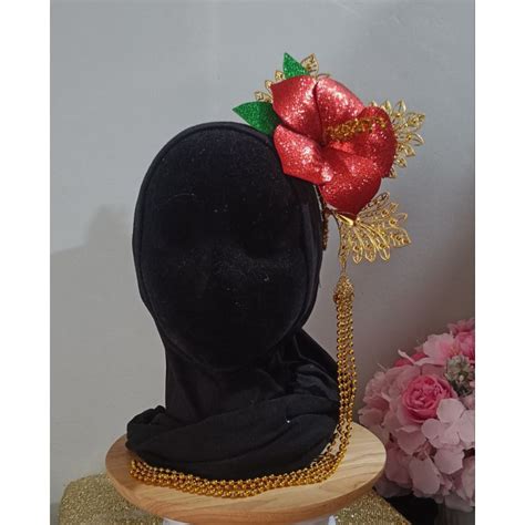 Sanggul Tepi Bunga Raya Berjurai Kod Ry2 Shopee Malaysia