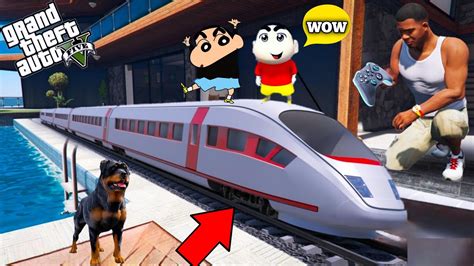 Franklin Trying To Make Rc Mini Bullet Train In Gta With Shinchan And