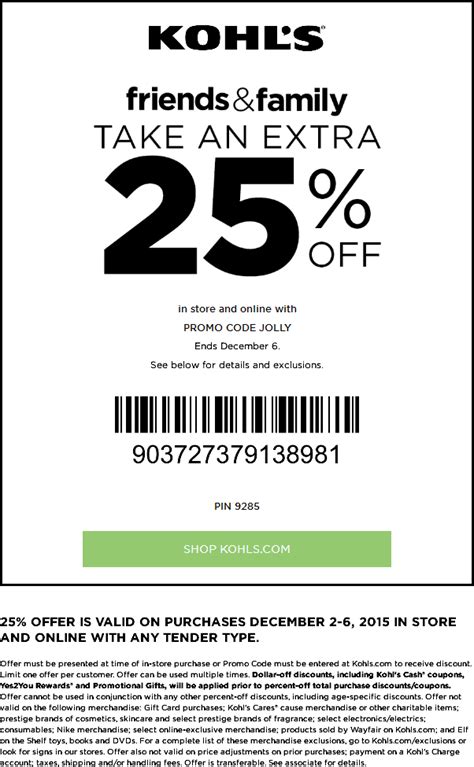 Kohls Coupons December 2024 - Claire Joann