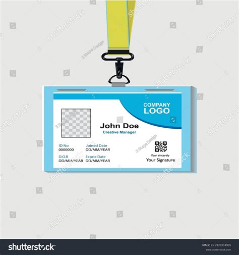 Corporate Office Id Card Design Template Stock Vector Royalty Free