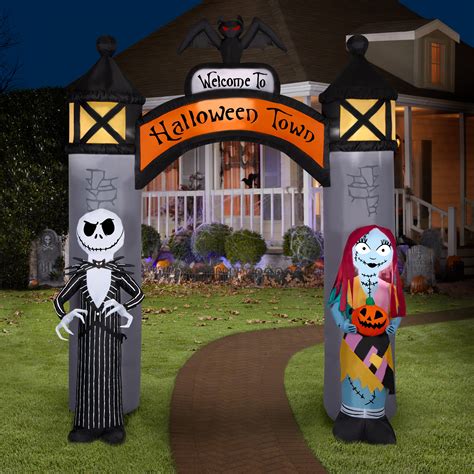 Gemmy Airblown Nbc Welcome To Halloween Town Archway Disney 85 Ft Ta