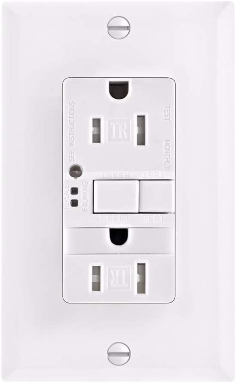 Eaton Gfci Self Test 15a 125v Tamper Resistant Duplex Receptacle With Nightlight And Standard