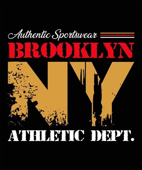 Premium Vector Tshirt Design Authentic Sportswear Brooklyn New York