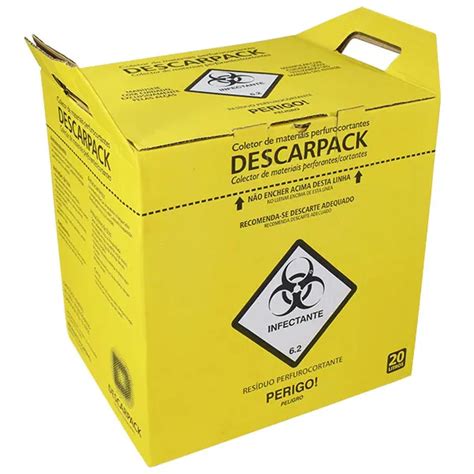 Caixa Coletora Perfurocortante Litros Descarpack Material Med