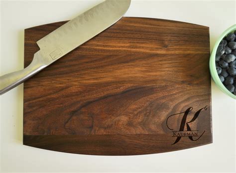 Personalized Engraved Cutting Board Walnut Custom Cutting