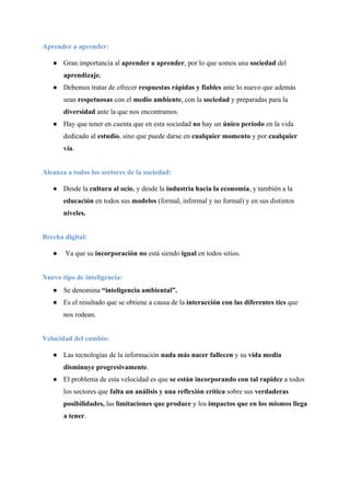 Guion De Contenidos Tic Caracteristicas PDF