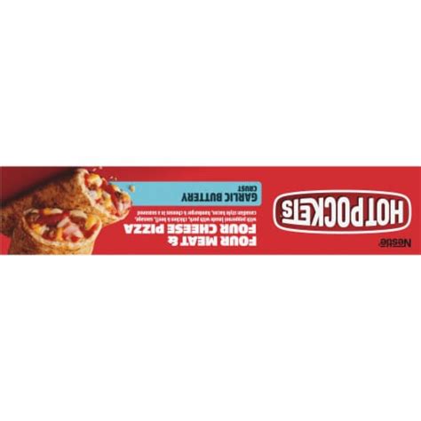 Hot Pockets Frozen Snack Four Meat Four Cheese Pizza Garlic Buttery Crust Frozen Sandwiches