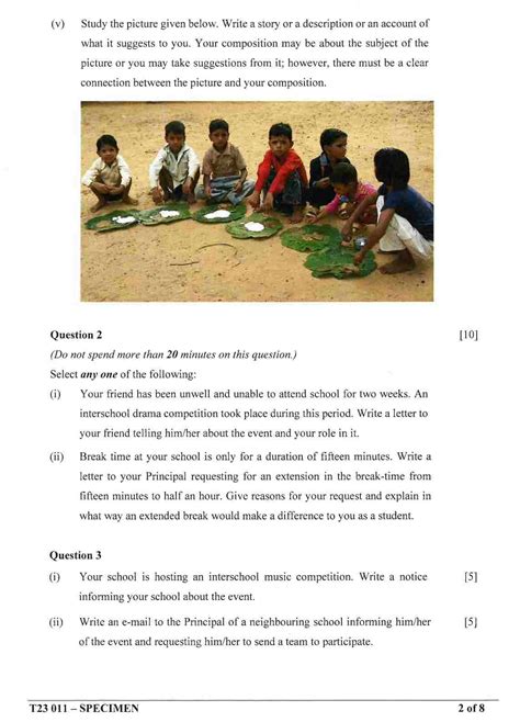 Icse Sample Paper For Class English Language Pdf Cisce Class Hot Sex