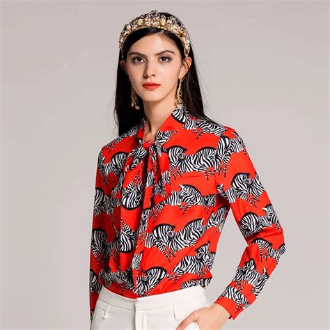 High Quality 2018 Spring Summer Fashion Designer Blouses Women Long