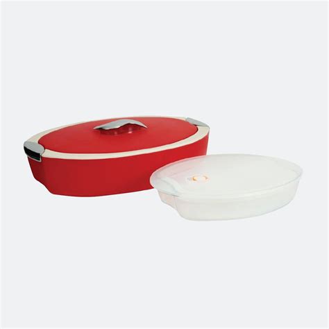 HOT POT OVAL FOOD WARMER WITH INSIDE GLASS House Hold