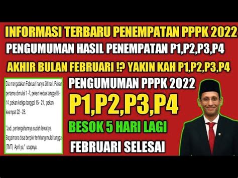 PENGUMUMAN KELULUSAN HASIL SELEKSI PPPK GURU 2022 P1 P2 P3 P4 DIUMUMKAN