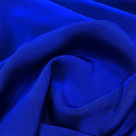 Royal Blue Silk Crepe Fabric Tissus En Ligne