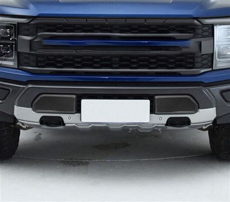 For 2021 2024 Ford F150 F 150 Raptor Carbon Front Bumper Corner Cover Trim Bezel สถานีตำรวจ