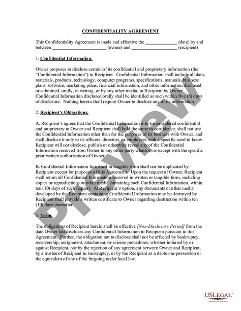 Confidentiality Agreement For Personal Assistant Nda For Personal