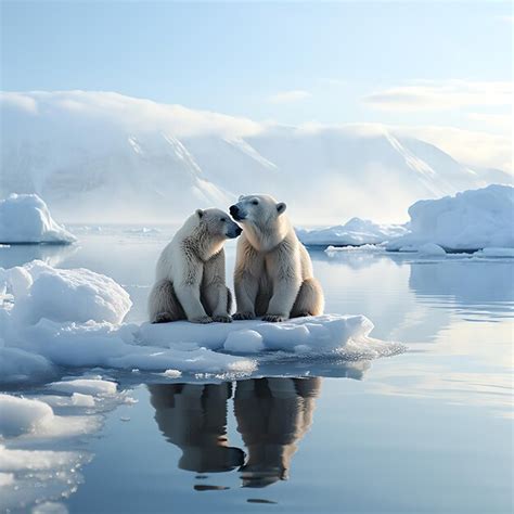 Premium AI Image | Majestic Polar Bear Roaming the Arctic Ice Wildlife ...