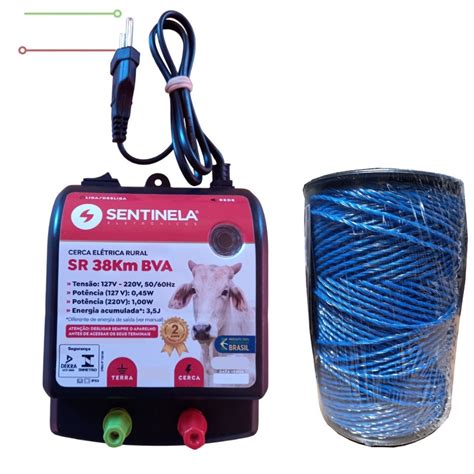 Kit Cerca Elétrica Rural Eletrificador Sr 38km Fio 500 M Shopee Brasil