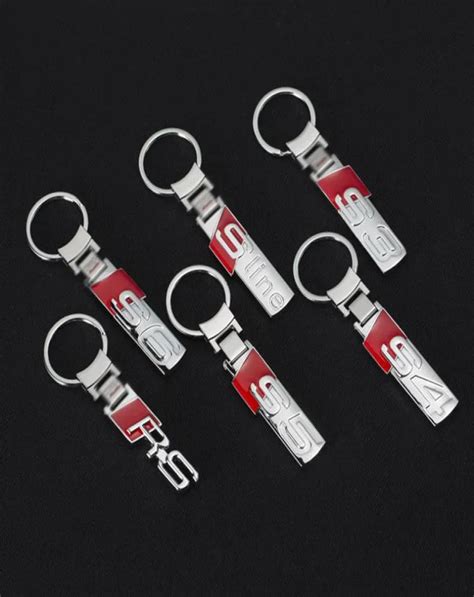 3d Metal S Line Logo Car Keychain Key Chain Keyring Key Ring For Audi