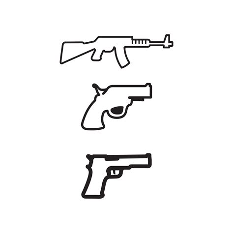 Gun logo and Army soldier sniper shot vector Design Illustration military shot revolver 2758800 ...