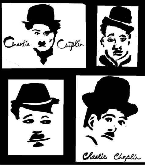 Artstation Charlie Chaplin Stencil Art 🦋