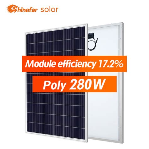 Shinefar Poly 280W Perc Full Cell Solar Panel PV Module With High