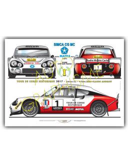 Poster SIMCA CG Mc Proto Matra Gt2i