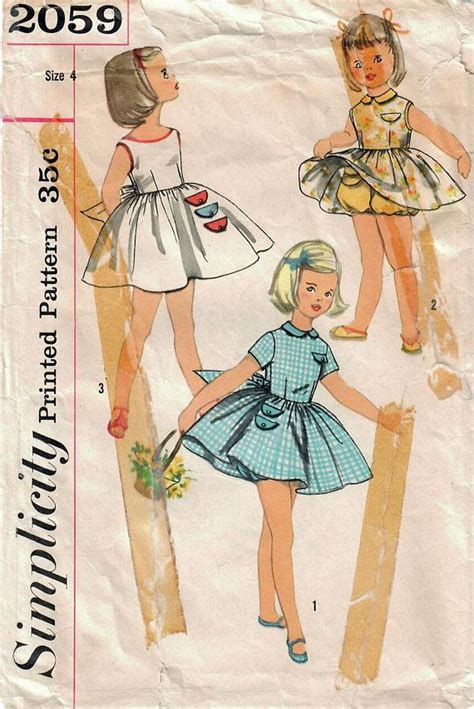 Simplicity 2059 Use This Late 1950s Vintage Sewing Pattern For Girls To Sew A Cute Full Skirt