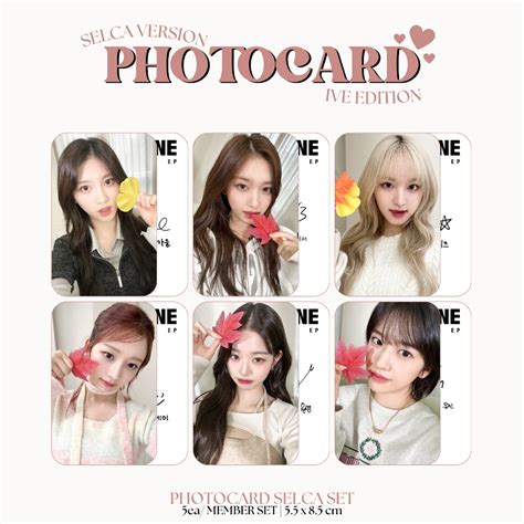 Jual Photocard Ive Selca Mine Sisi Isi Pcs Laminasi Sisi Tanda