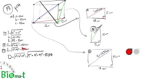 2ºESO Matemáticas Diagonales de un ortoedro Ejercicio YouTube