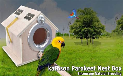 Amazon Kathson Parakeet Nest Box Bird Nesting House Parrot