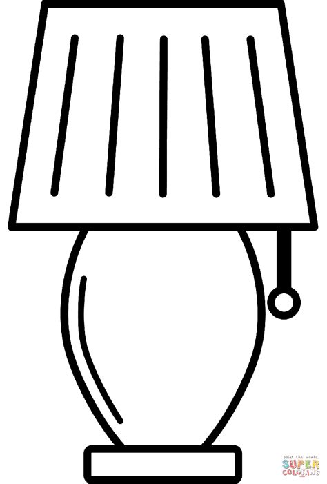 Bedside Lamp Coloring Page Free Printable Coloring Pages