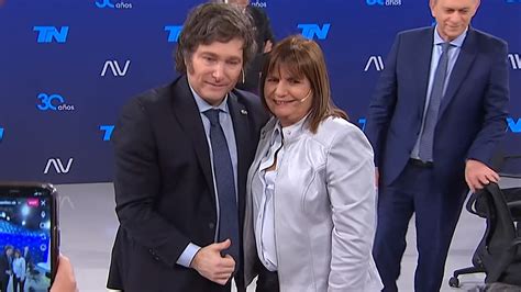 Milei Y Bullrich Se Mostraron Por Primera Vez Juntos En Los Estudios De Tn