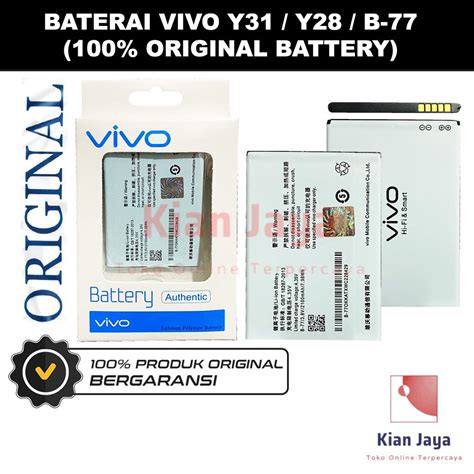 Jual Baterai Original Hp Vivo Y31 B77 Ori 100 Batrai Batre Battery