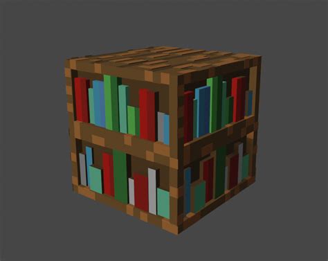 OBJ Datei Bücherregal Minecraft Block3D druckbare Vorlage zum