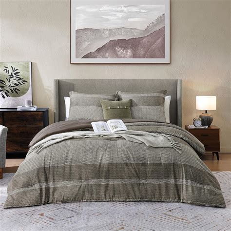 Amazon AMBERSPACE Boho Full Size Comforter Grey Brown Textured