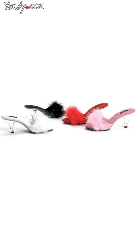 Sexy Slides With Clear Kitten Heel Sexy Shoes 3 Inch Heels