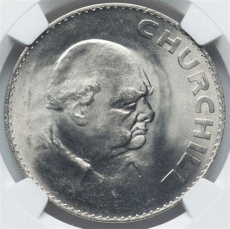 Sir Winston Churchill 1965 Great Britain Crown Coin Queen Elizabeth II