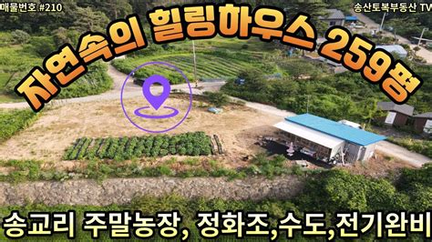 210 농막있는 2억대 주말농장 전기 수도 정화조 다 설치된 서신면 송교리 계획관리지역 259평 축대랑 보강토작업도 완료