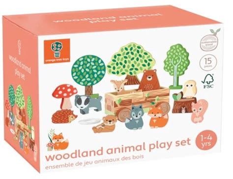 Set za igru Orange Tree Toys - Šumske životinje s kolicima | Ozone.hr