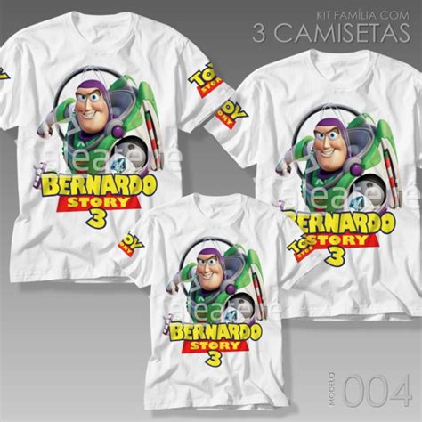 Kit 3 Camisetas Toy Story Buzz Lightyear Festa Aniversário Elo7